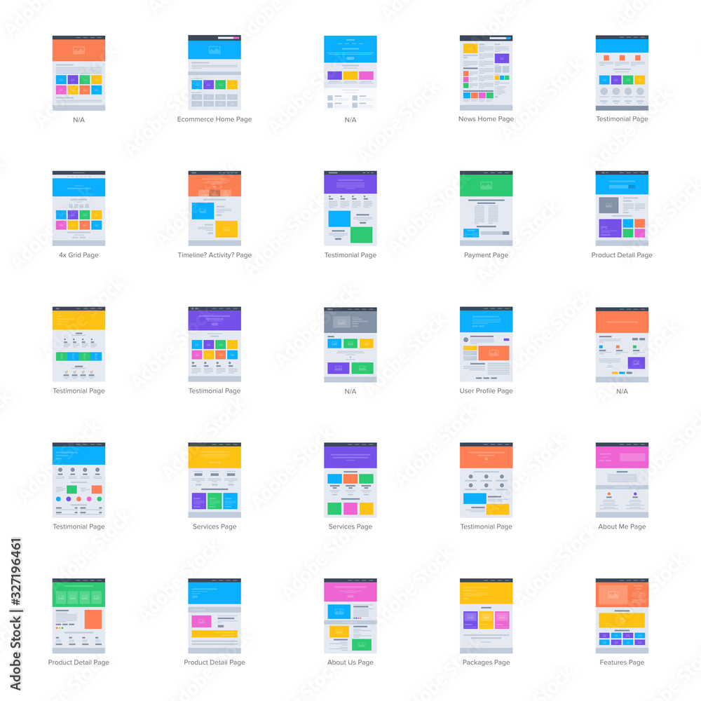 Pack Of Webpage Flat Icons Pack Of Webpage Flat Icons