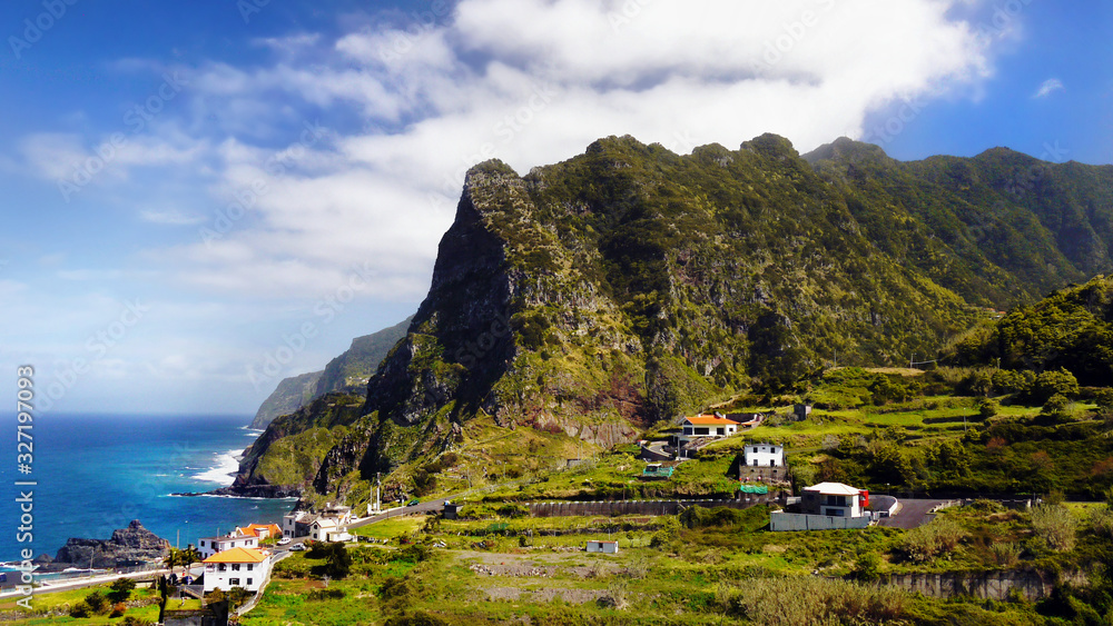 Scenic View of The Madeira Island Landscape Coast Portugal