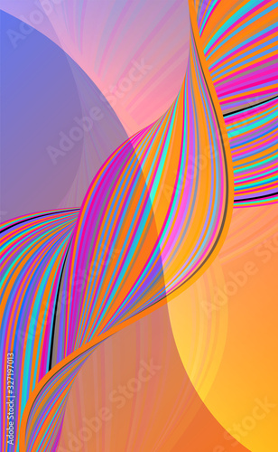 Dynamic color abstract wave...