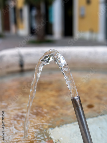 very nice view of crystaline fountain water jet © manola72