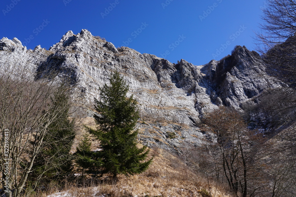 Rock face of Mount Corchia, in the Apuan Alps