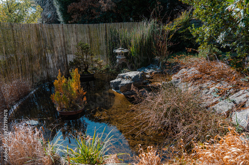 Japanese pond garden zen geneve