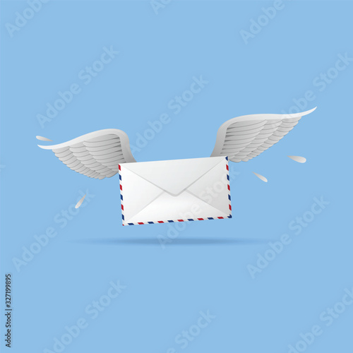 Flying letter mail