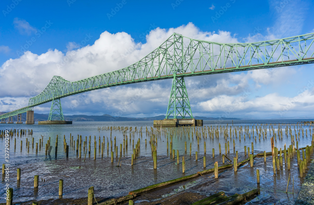 Astoria-Megler Bride And Pilings 3