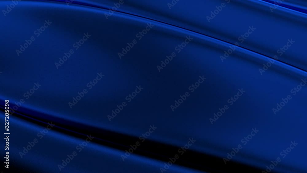 Looped digital background with wavy blue matte texture folds moving ...