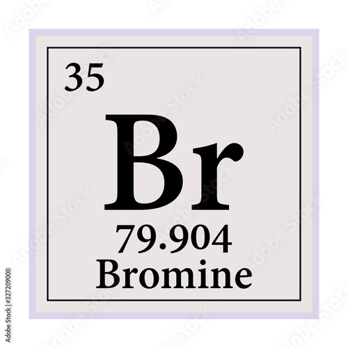 Bromine Periodic Table of the Elements Vector illustration eps 10.