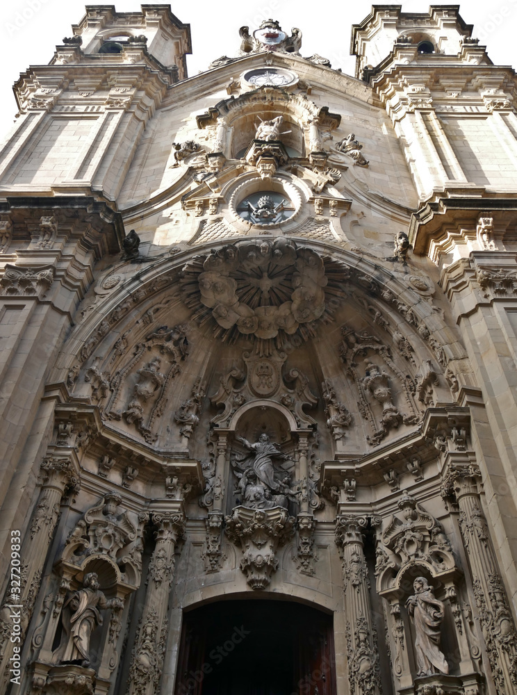 Sculpted facade of the Basilica of Sainte-Marie du Chœur