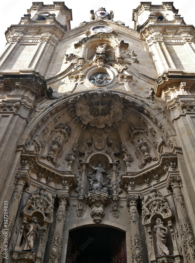 Sculpted facade of the Basilica of Sainte-Marie du Chœur Sculpted facade of the Basilica of Sainte-Marie du Chœur