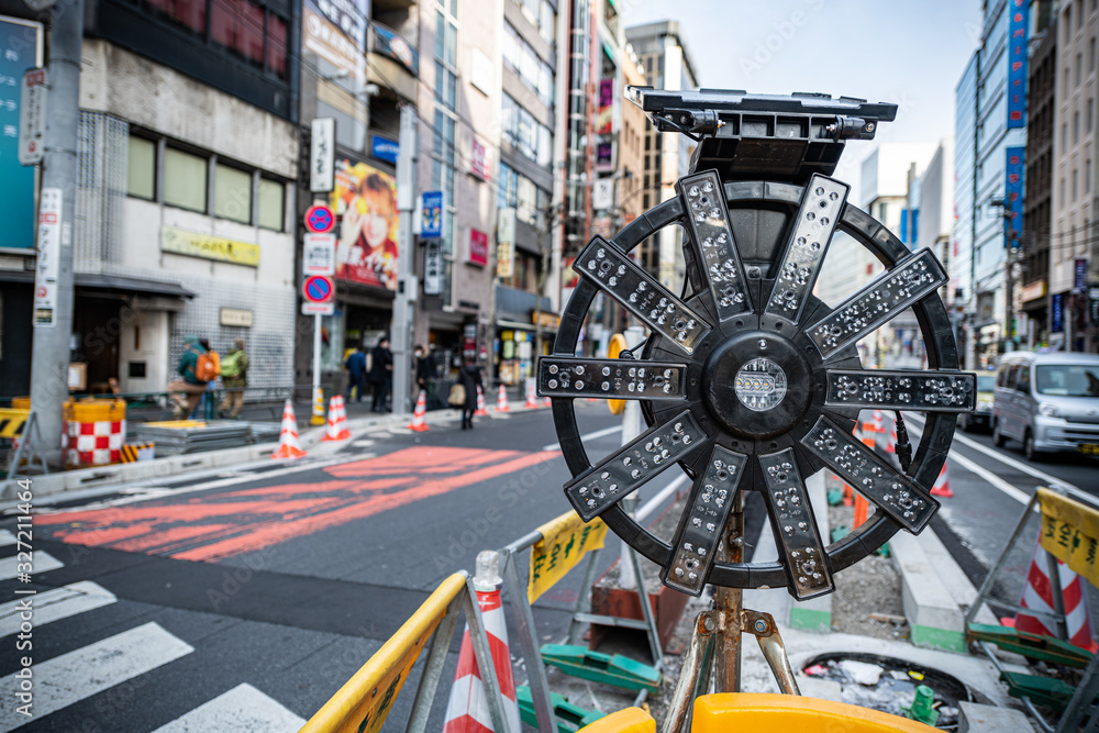 Fototapeta premium 工事現場の看板