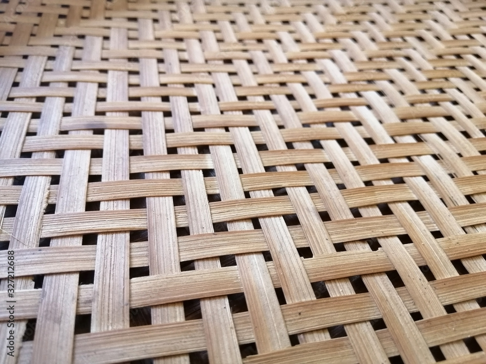 Pattern of bamboo basketry in Thai style. Bamboo woven background Pattern of bamboo basketry in Thai style. Bamboo woven background