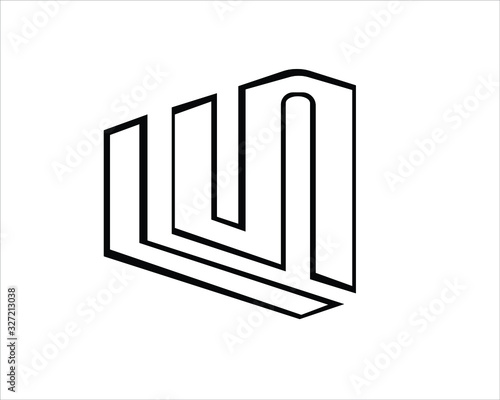 Billede på lærred l and u and s logo designs monograms