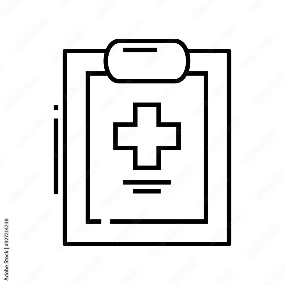 Medicine receipt line icon, concept sign, outline vector illustration, linear symbol. Medicine receipt line icon, concept sign, outline vector illustration, linear symbol.