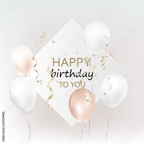 Holiday banners with color balloons