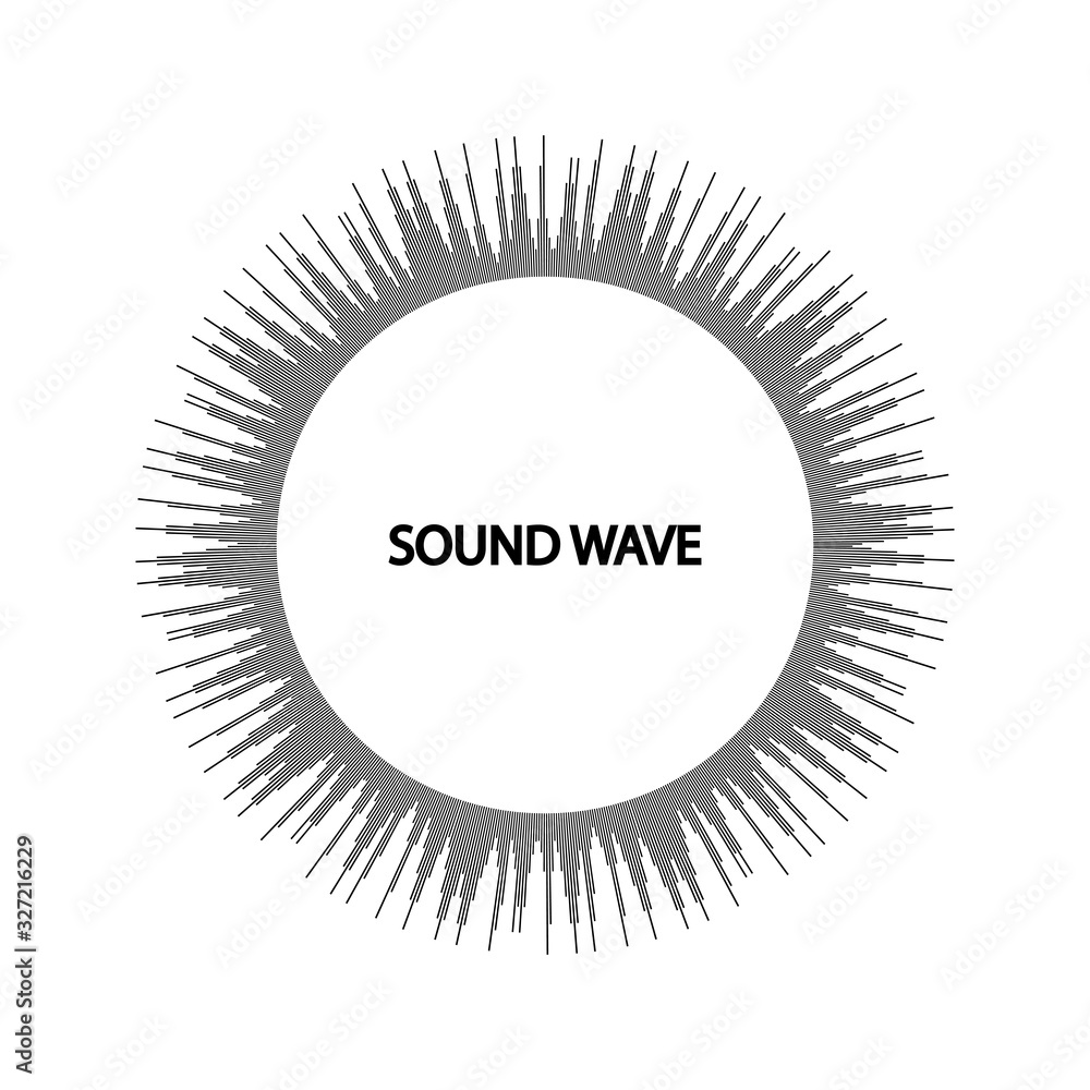 Sound waves vector illustration Sound waves vector illustration