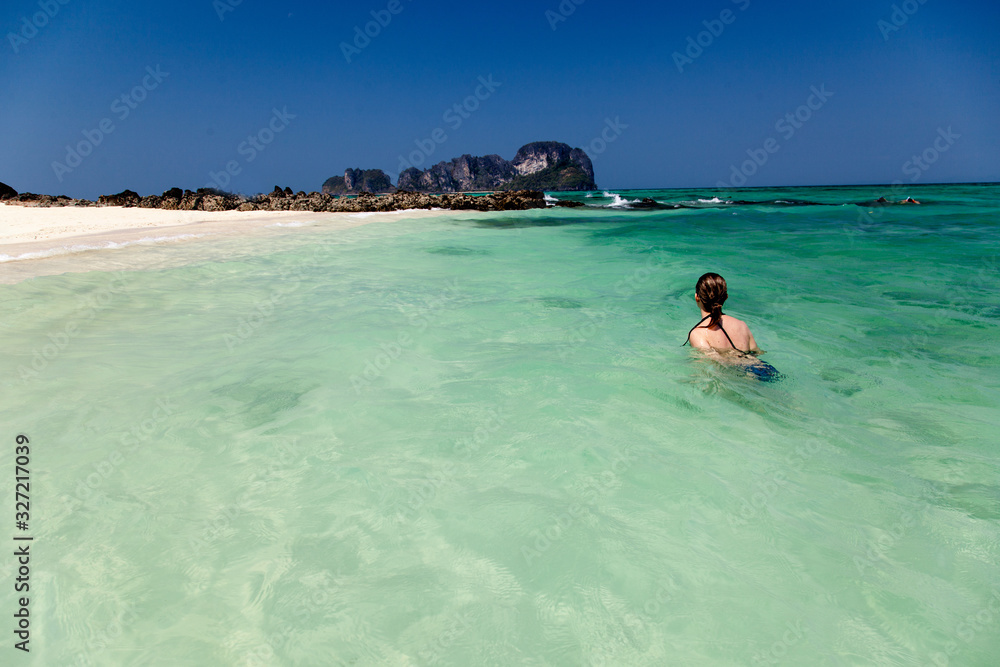 Girl on Koh Phi Phi island, Thailand