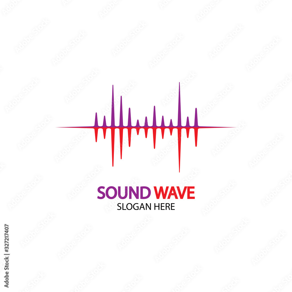 Sound waves vector illustration Sound waves vector illustration