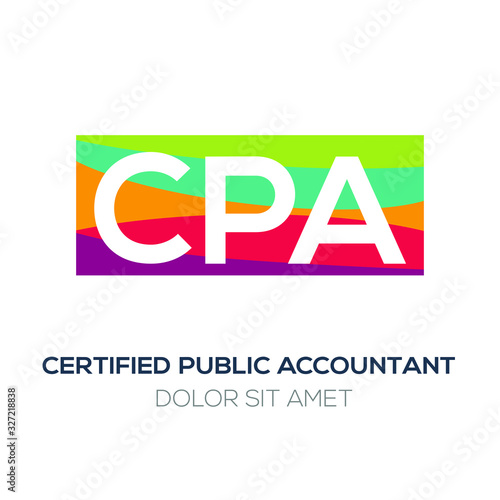 Creative colorful logo , CPA mean (certified public accountant) .