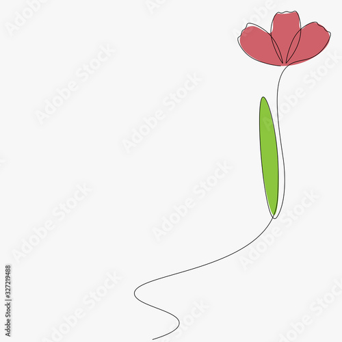 Flower pink border vector illustration