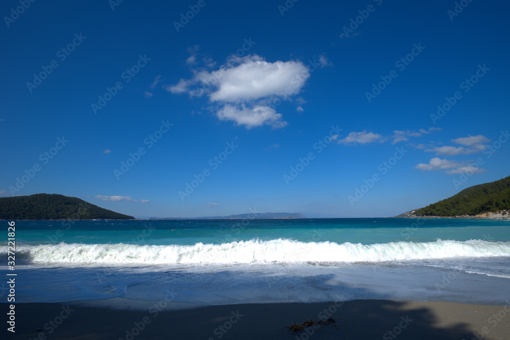 Skopelos island , the beach of Kastani Greece. Skopelos island , the beach of Kastani Greece.