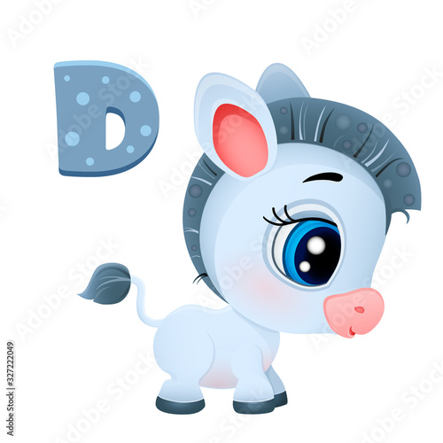 vector volume icon of a cute little gray donkey with big eyes ears isolated on a white background, a pet on the farm, big Blue eyes eps 10 print t-shirt pink face mule, burro