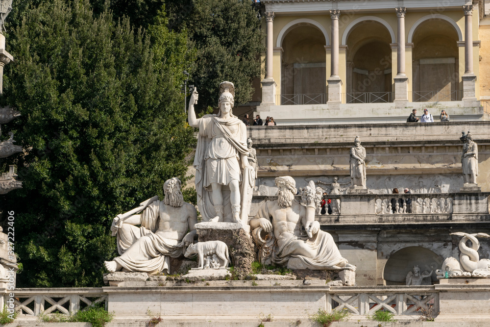 white marble statue in Rome