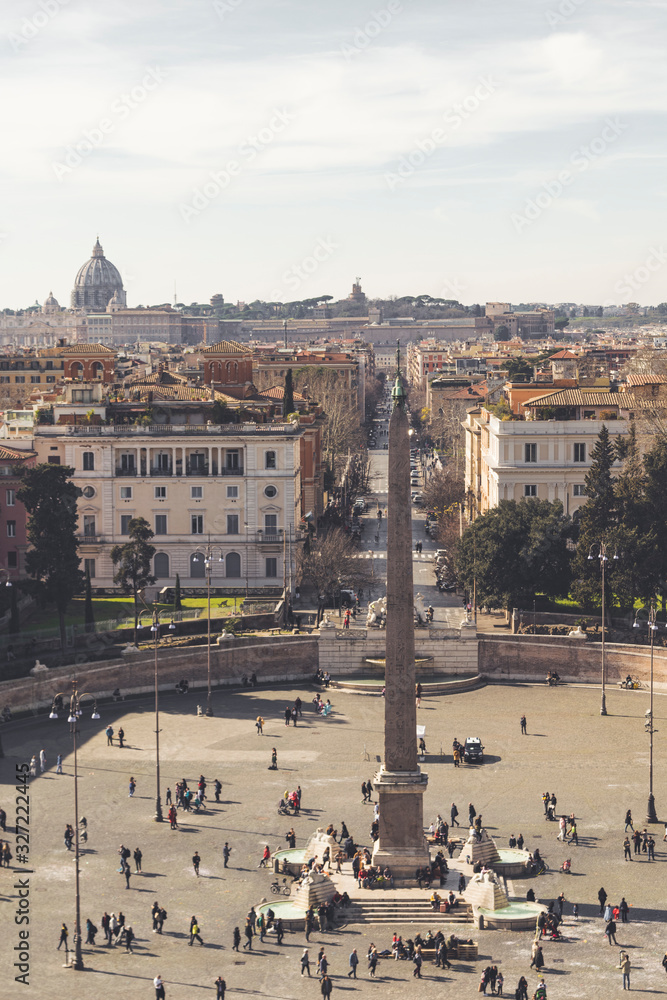 vistas de la ciudad de Roma desde las alturas