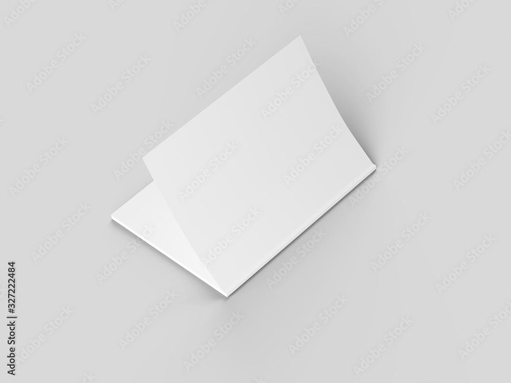 Open magazine with a glued binding. Vertical A4 format. 3d illustration. Open magazine with a glued binding. Vertical A4 format. 3d illustration.