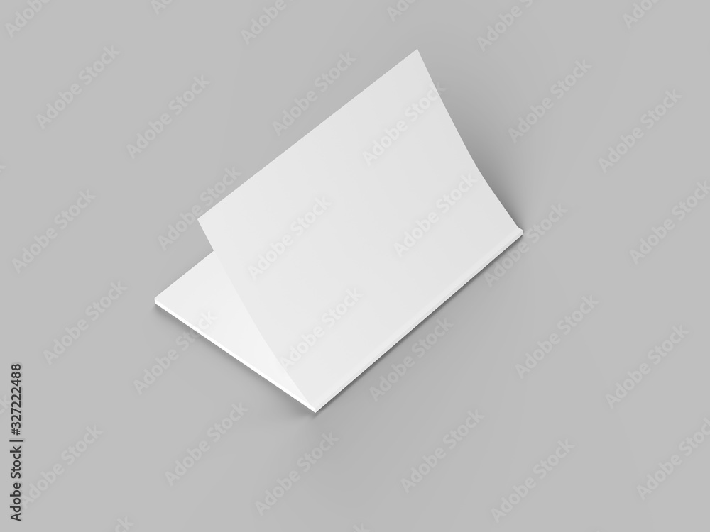 Open magazine with a glued binding. Vertical A4 format. 3d illustration. Open magazine with a glued binding. Vertical A4 format. 3d illustration.