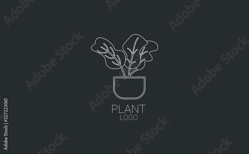 Green plant logo design thrives vector illustration © Frozen Design