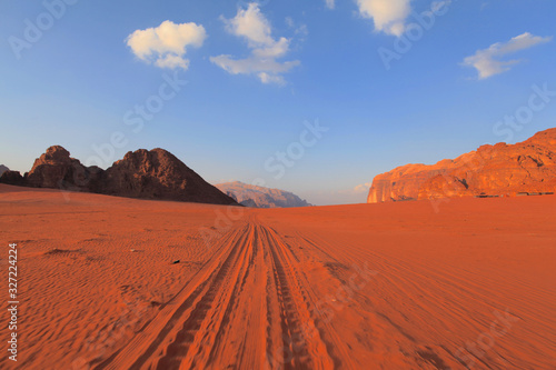 Wadi Rum red desert in Jordan