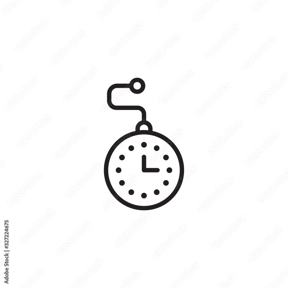 Pocket watch with chain isolated on white background. Modern, simple flat vector illustration for web site or mobile app. Trendy Flat style for graphic design, UI. EPS10. Pocket watch with chain isolated on white background. Modern, simple flat vector illustration for web site or mobile app. Trendy Flat style for graphic design, UI. EPS10.