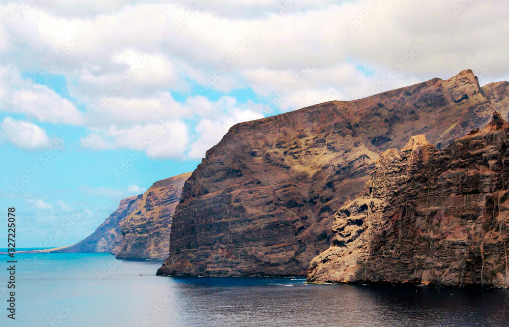 Cliff of the giants on the island of Tenerife