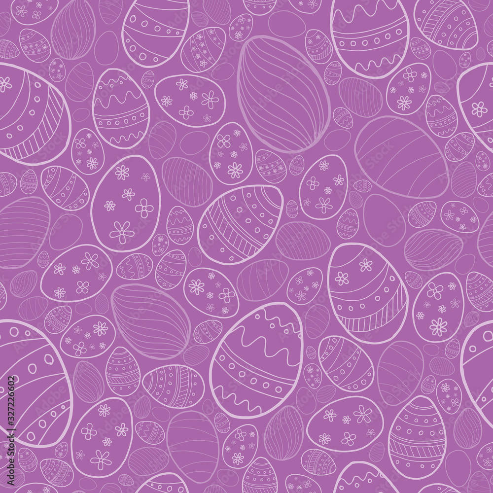 Easter seamless pattern with holiday eggs Easter seamless pattern with holiday eggs