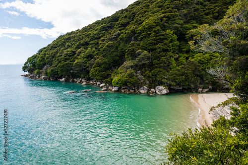 tropical beach in abel tasman national park photo