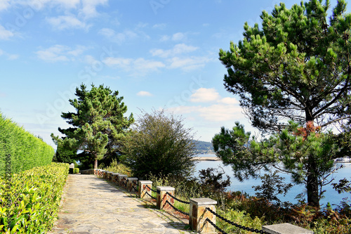 Road to the beach of Sacido, in Viveiro, Lugo, Galicia. Spain. Europe. October 05, 2019 photo