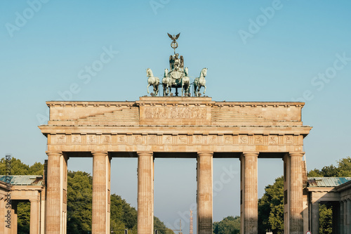 Brandenburg gate close-up in Berlin