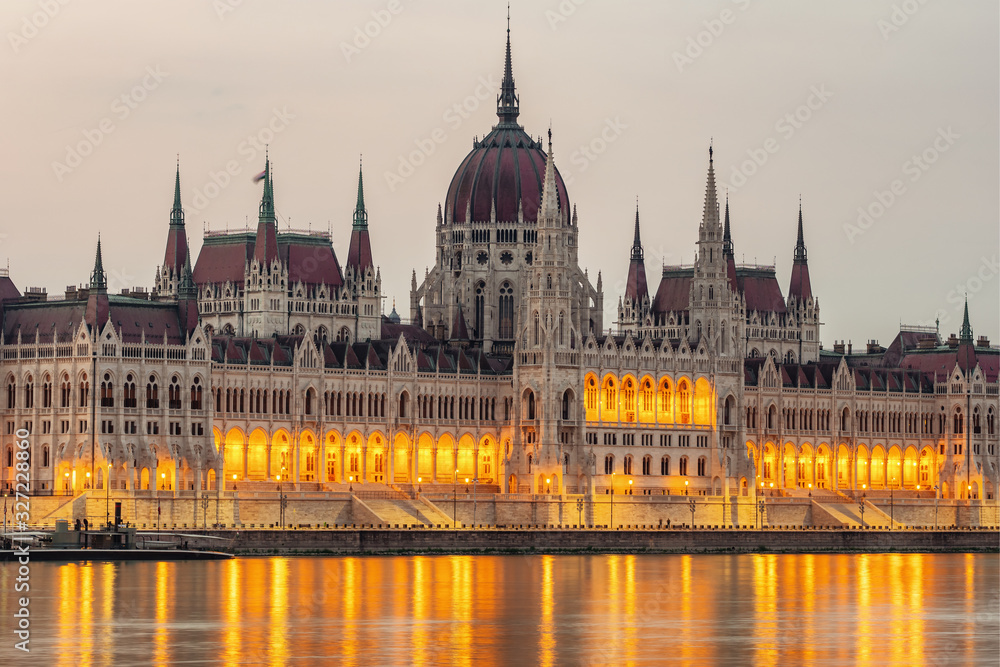 The building of the Parliament in Budapest, Hungary