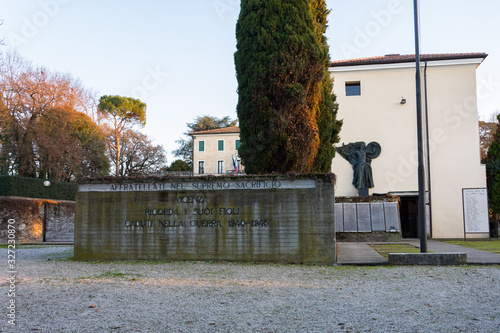 Inscription dedicated to the fallen of the war, at the Historical Museum of the Risorgimento and the war, Vicenza