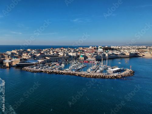 Wallpaper Mural Areal view of the port in the old city of Acko, Acre, Acco in Israel  Torontodigital.ca
