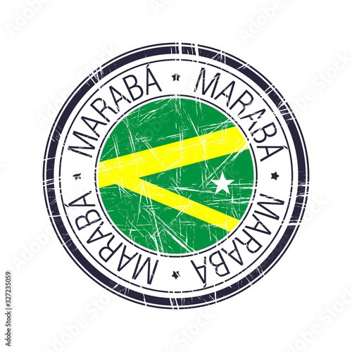 City of Maraba, Brazil vector stamp photo