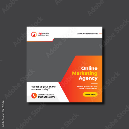 Corporate web banner or flyer social media post template
