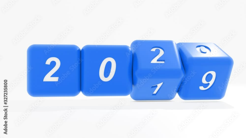 2021 blue New year change, turn. 2021 start 2019 and 2020 end, dice isolated against white background. 2021 blue New year change, turn. 2021 start 2019 and 2020 end, dice isolated against white background.