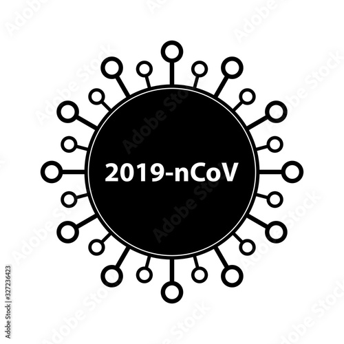 Coronavirus Bacteria Cell Icon, 2019-nCoV Novel Coronavirus Bacteria. No Infection and Stop Coronavirus Concepts. Dangerous Coronavirus Cell in China, Wuhan