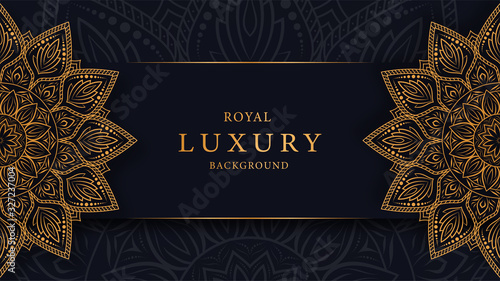 Luxury mandala background with golden arabesque pattern arabic islamic design