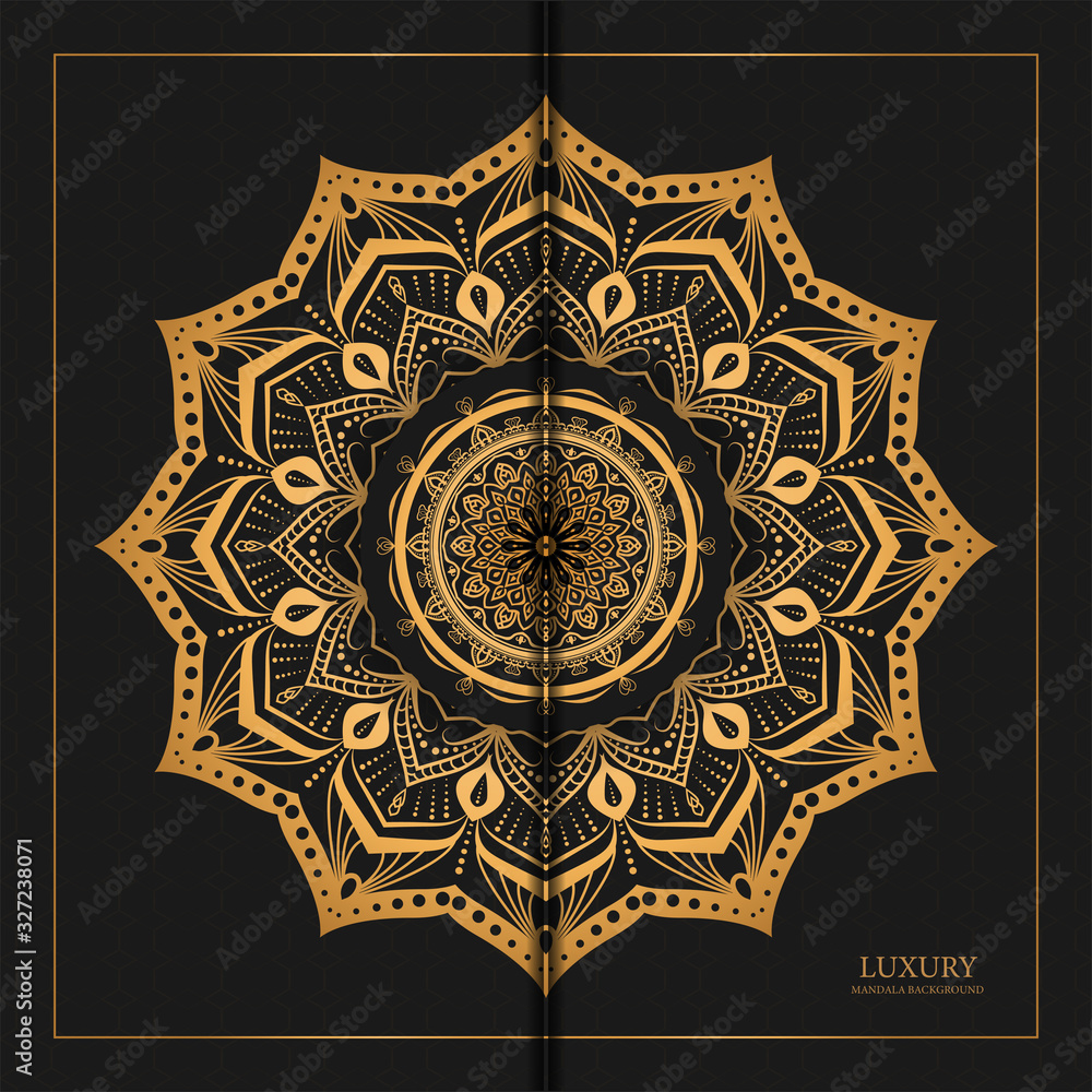 Luxury mandala background with golden arabesque pattern arabic islamic design