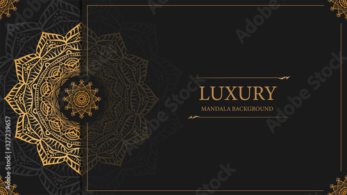Luxury mandala background with golden arabesque pattern arabic islamic design