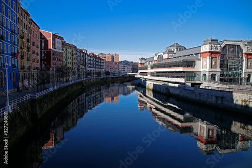 Urban view in the downtown of Bilbao