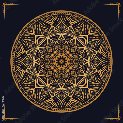 Luxury mandala background with golden arabesque pattern arabic islamic design