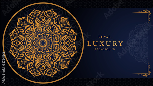 Luxury mandala background with golden arabesque pattern arabic islamic design