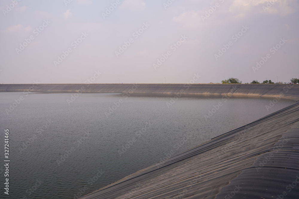 Fototapeta premium sunset on the lake